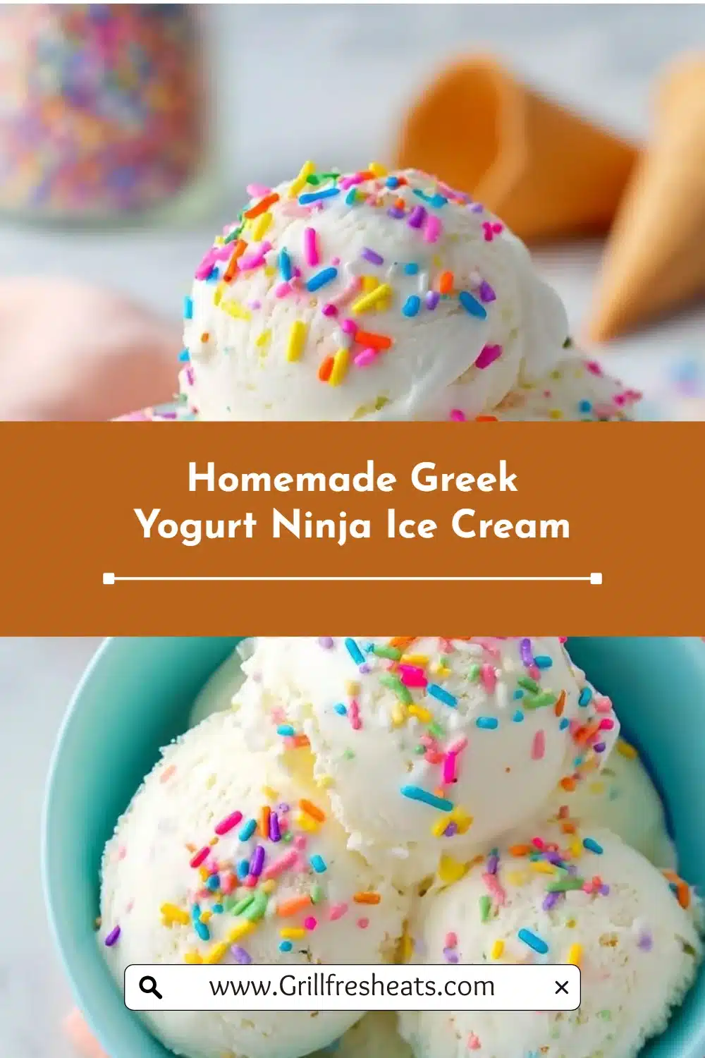Homemade Greek Yogurt Ninja Ice Cream 1 Homemade Greek Yogurt Ninja Ice Cream