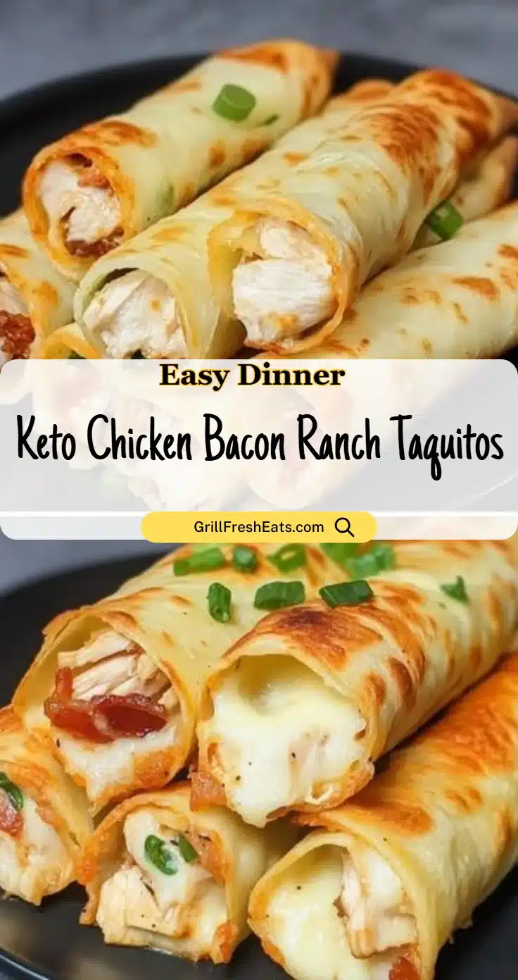 Keto Chicken Bacon Ranch Taquitos
