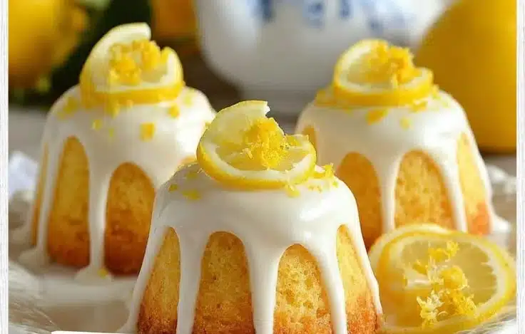 Delicious homemade Lemon Drop Cakes with lemon icing