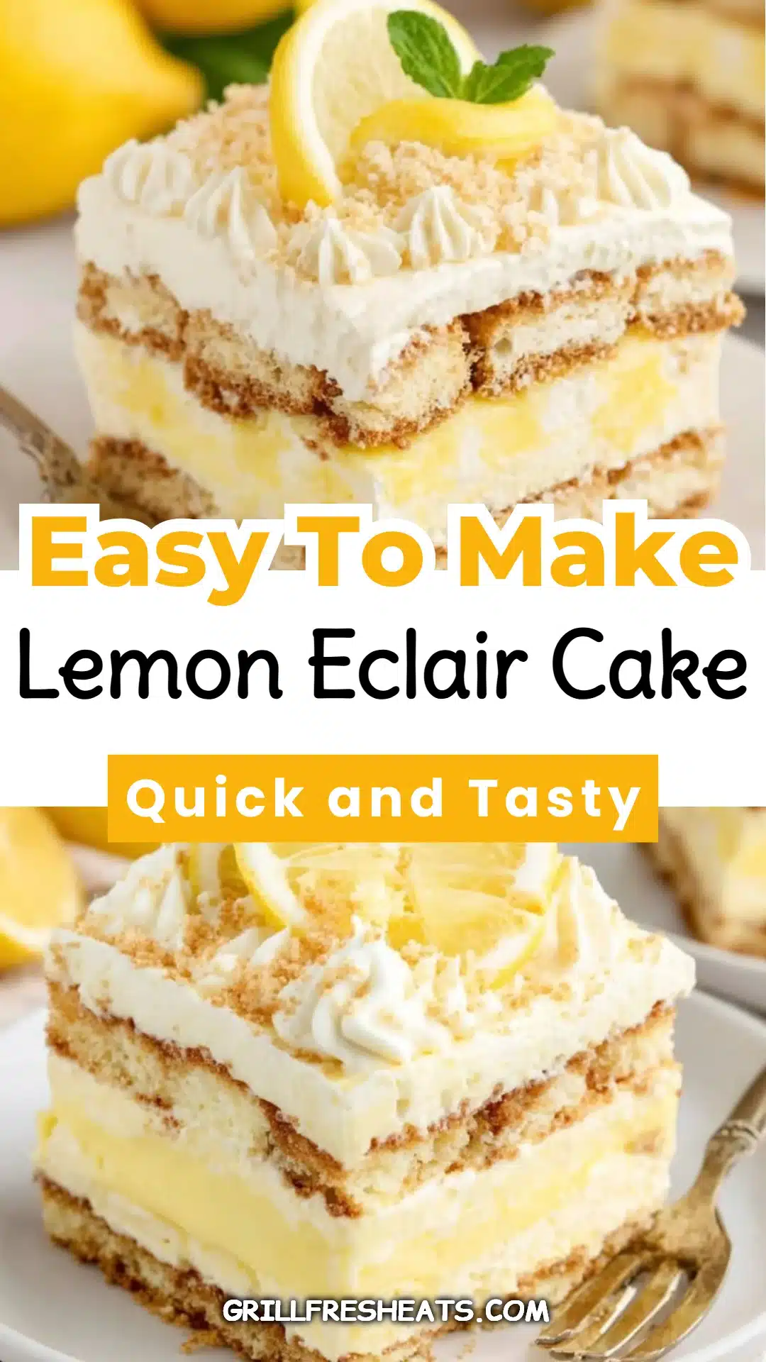 Lemon Eclair Cake