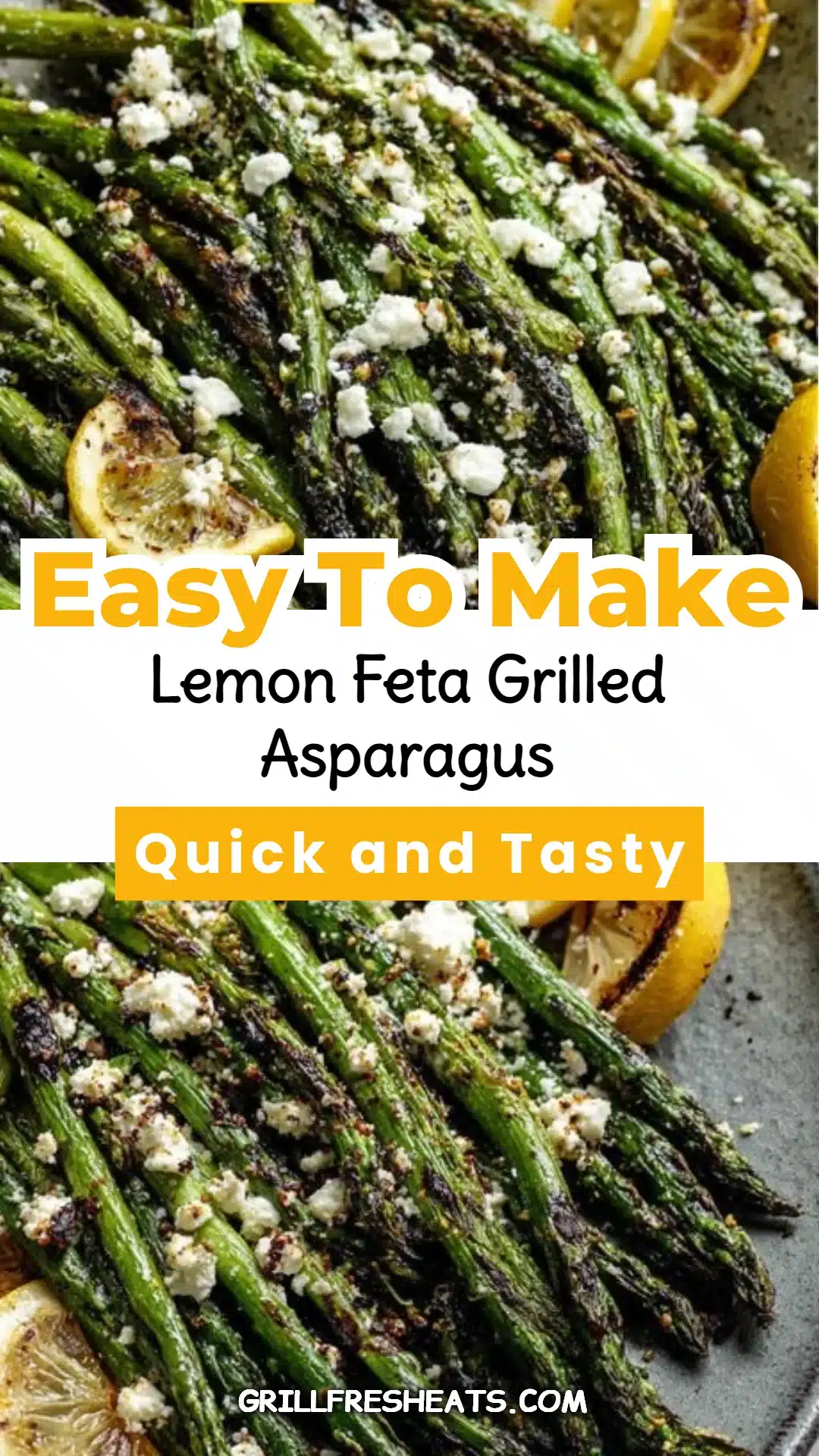 Lemon Feta Grilled Asparagus