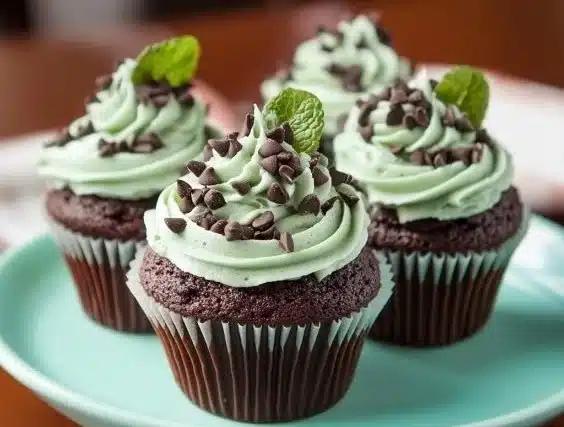 Mint Chocolate Chip Cupcakes