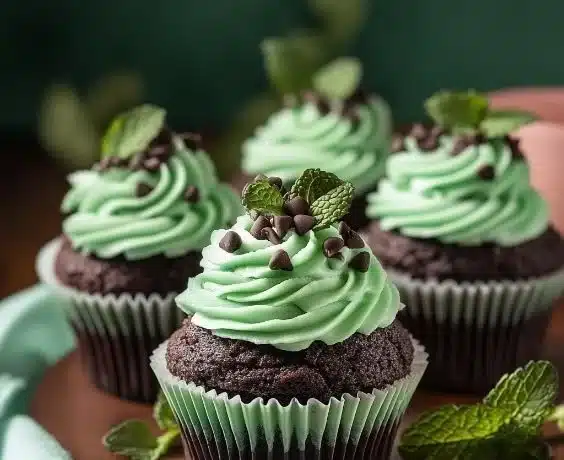 Mint Chocolate Chip Cupcakes