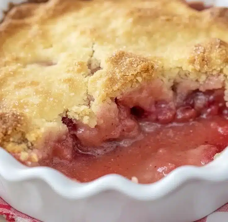 Moist Rhubarb Cobbler