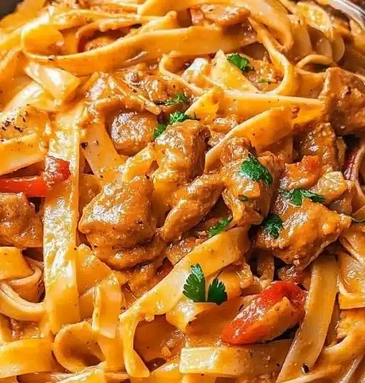 Delicious Mardi Gras Pasta from Pappadeaux with vibrant ingredients.