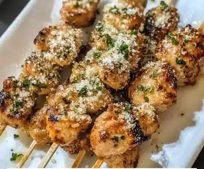 Ranch Garlic Parmesan Chicken Skewers