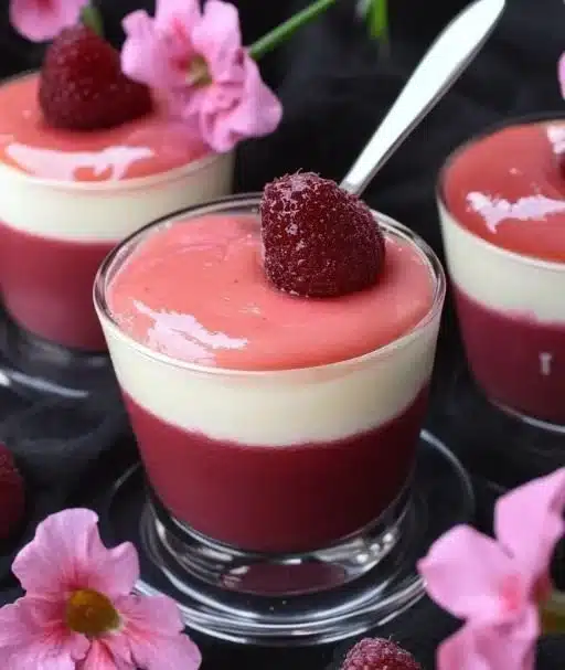 Delicious rhubarb cheesecake creams served in elegant dessert cups