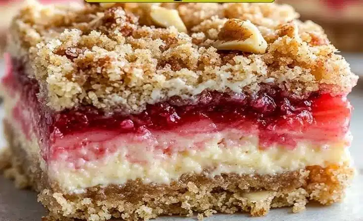 Rhubarb Cream Cheese Bars