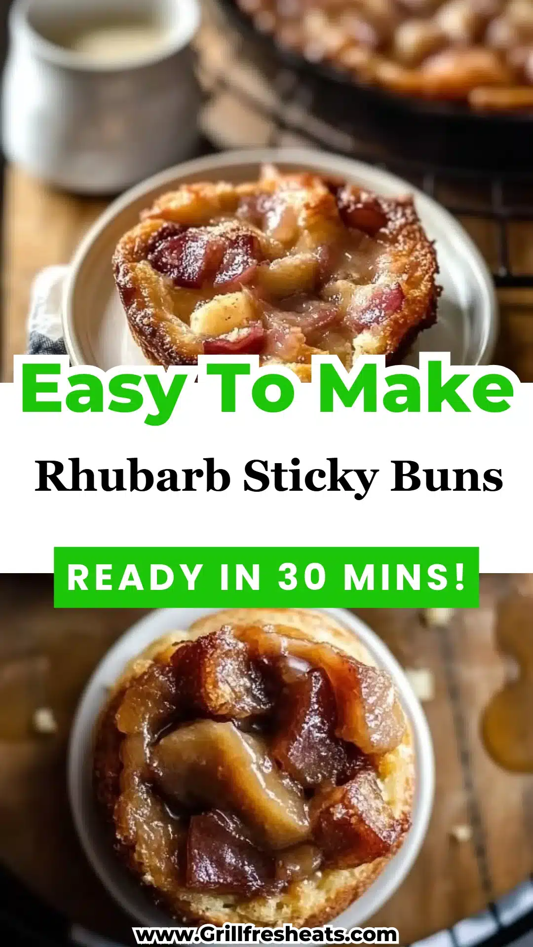 Rhubarb Sticky Buns
