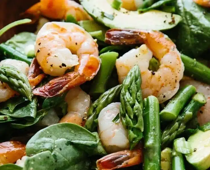 Shrimp, Asparagus, and Avocado Salad 1 Shrimp, Asparagus, and Avocado Salad
