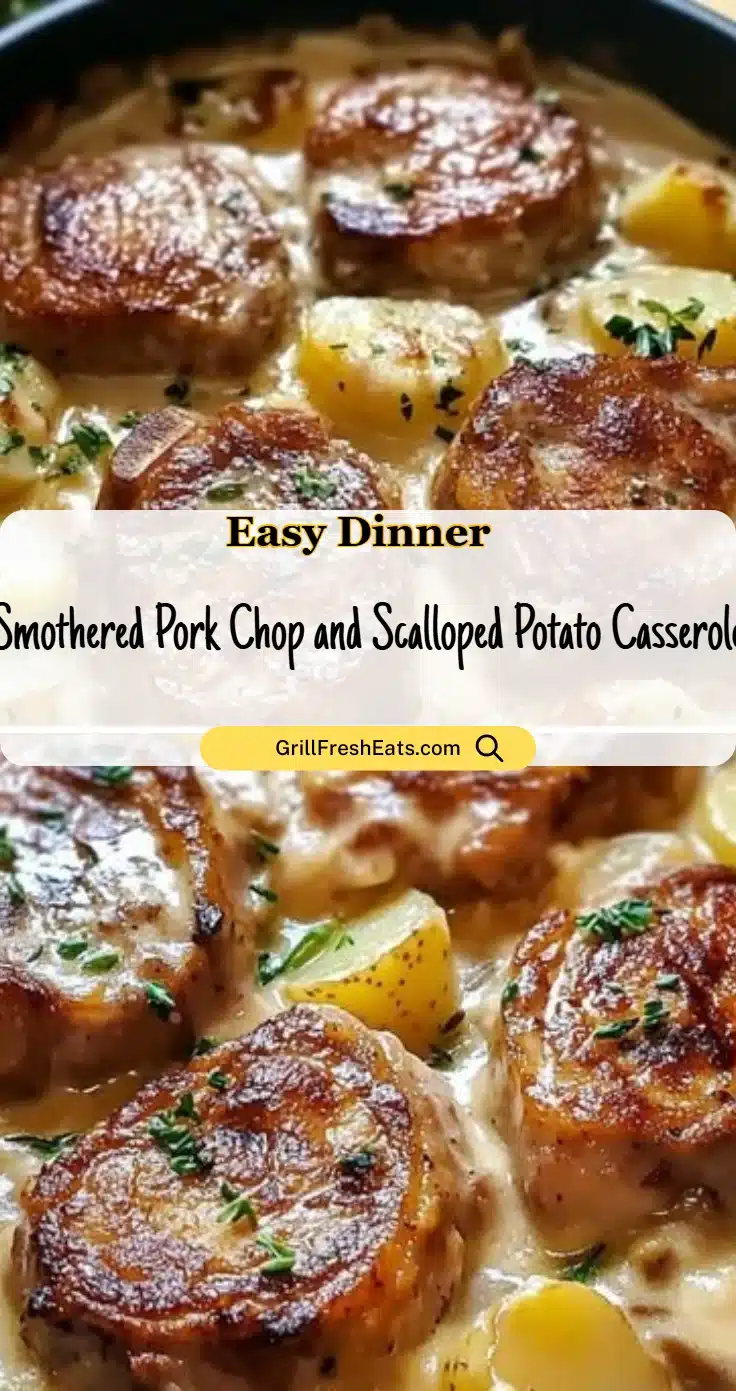 Smothered Pork Chop and Scalloped Potato Casserole