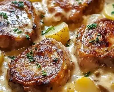 Smothered Pork Chop and Scalloped Potato Casserole