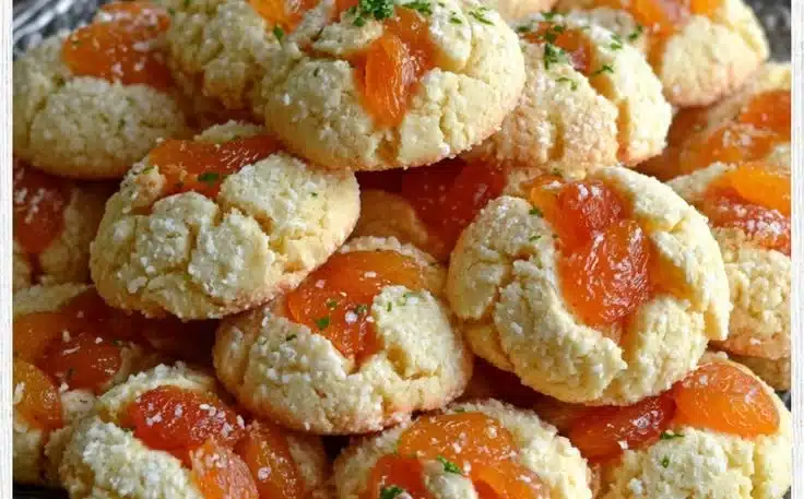 Soft Dried Apricot Cookies 4 Soft dried apricot cookies baked to perfection with chewy texture and rich flavor.
