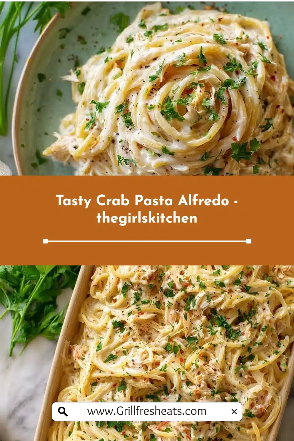 Tasty Crab Pasta Alfredo - thegirlskitchen 1 Tasty Crab Pasta Alfredo - thegirlskitchen