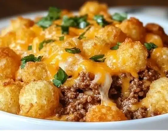 Tater Tot Casserole with Ground Beef 2 Tater Tot Casserole with Ground Beef