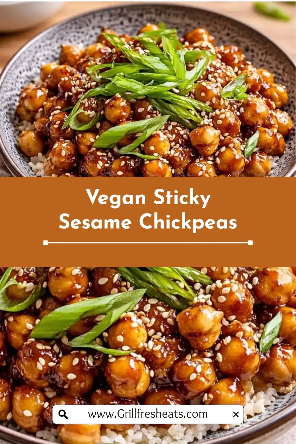 Vegan Sticky Sesame Chickpeas