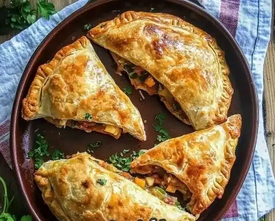 Delicious homemade Vegetable Irish Pasties filled with fresh vegetables