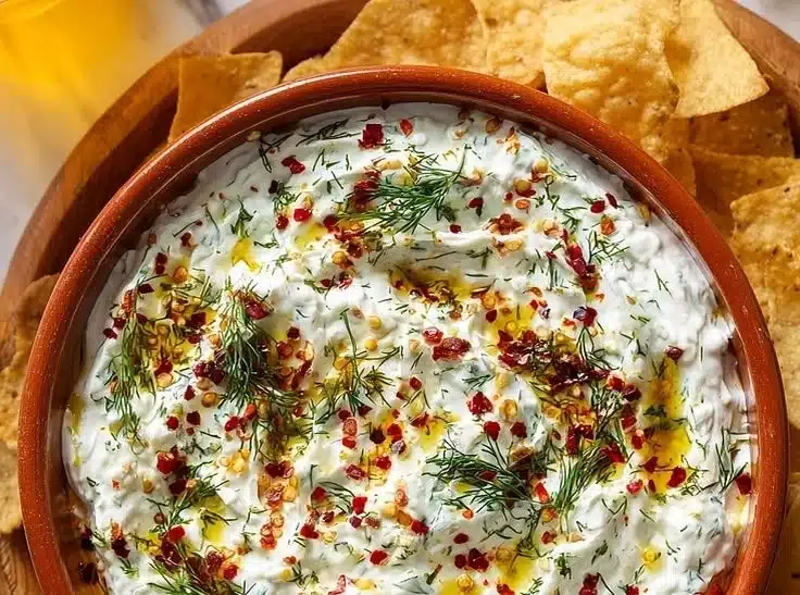 Best Greek Yogurt Nacho Dip - thegirlskitchen