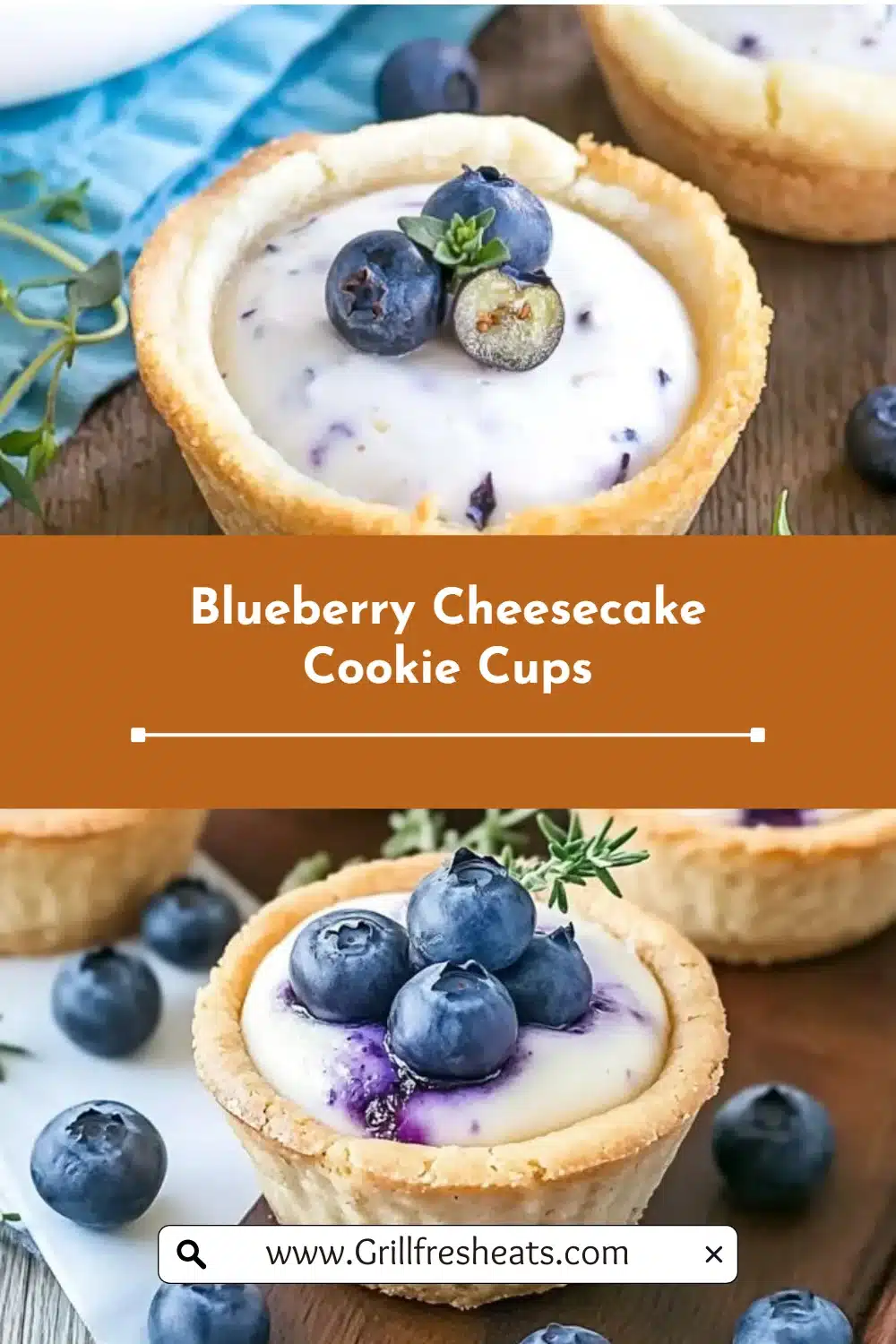 Blueberry Cheesecake Cookie Cups