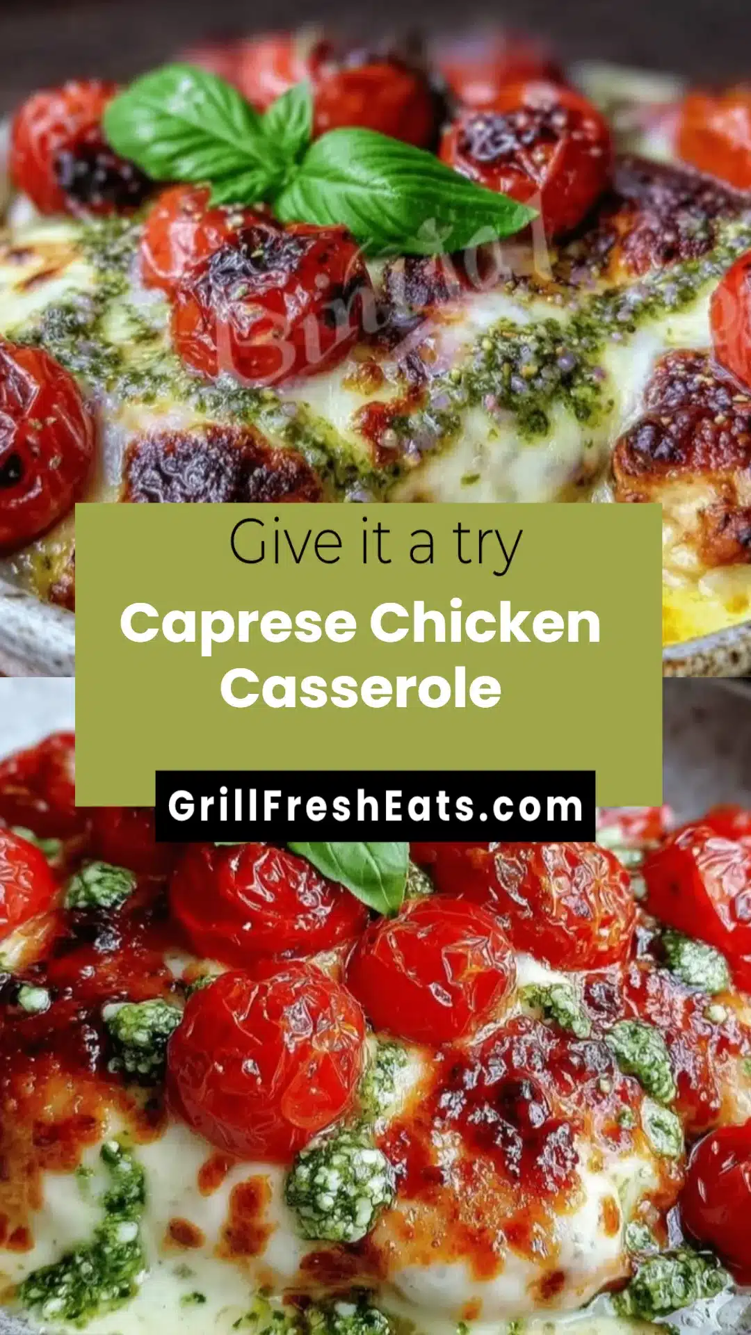 Caprese Chicken Casserole 1 Caprese Chicken Casserole