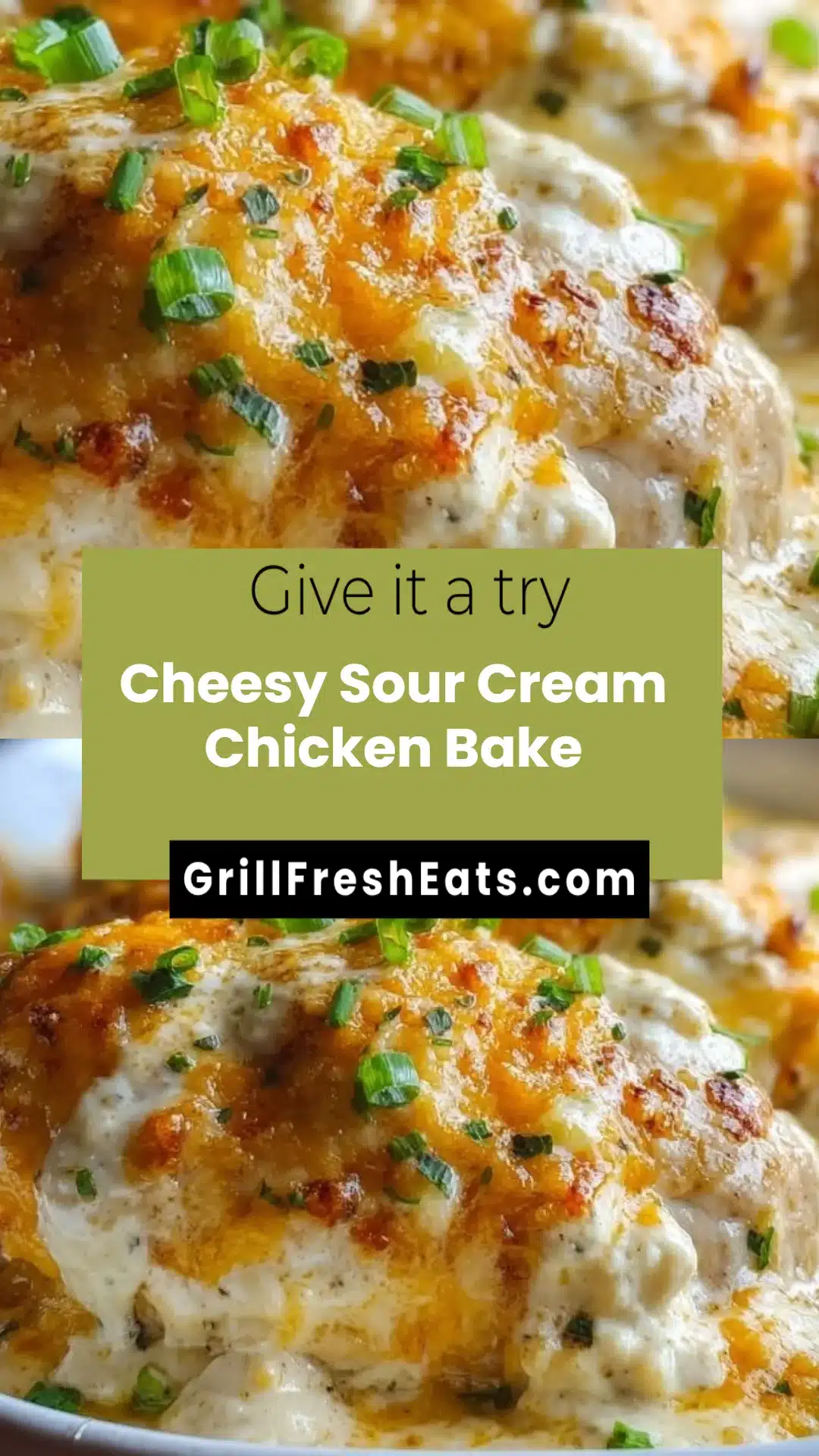 Cheesy Sour Cream Chicken Bake