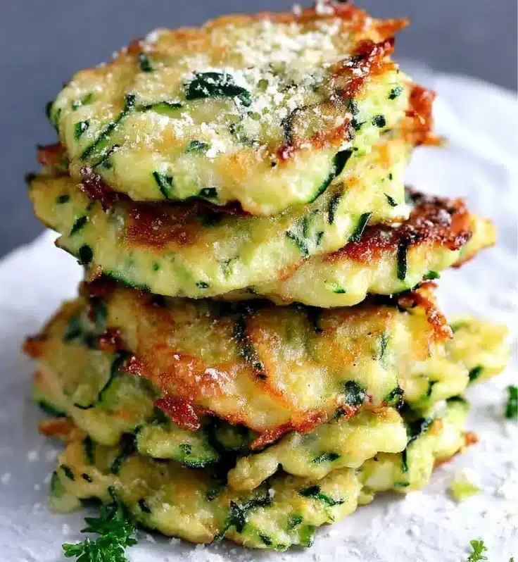 Cheesy Zucchini Fritters