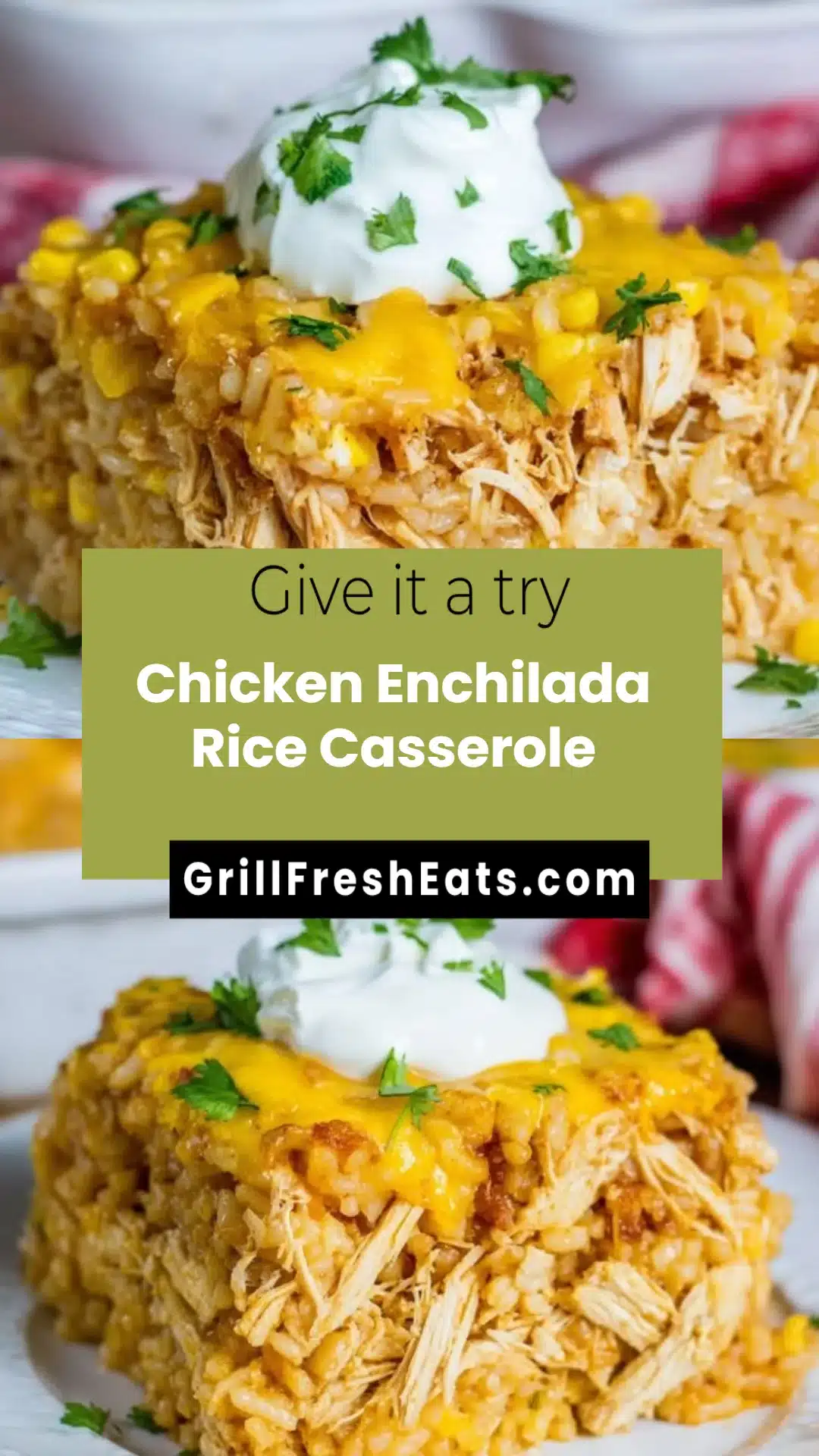 Chicken Enchilada Rice Casserole