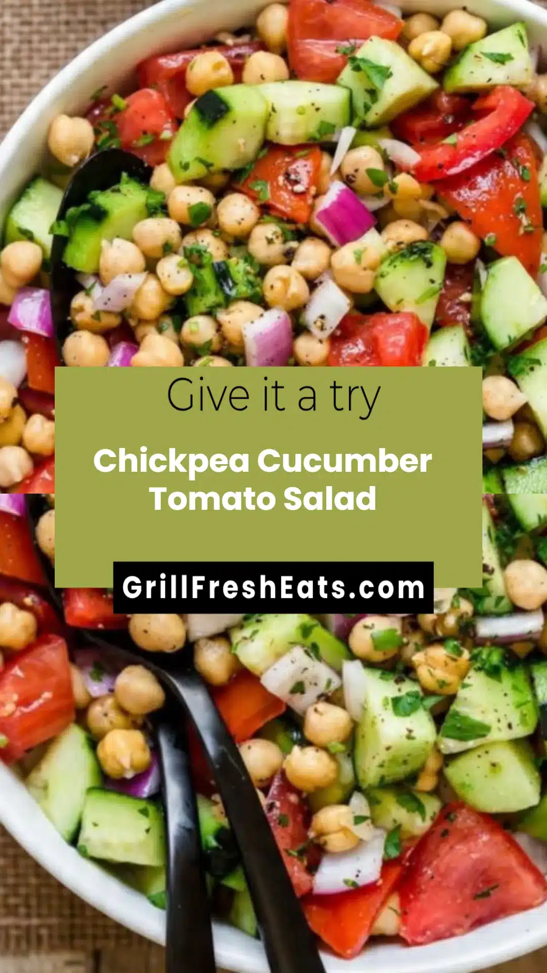 Chickpea Cucumber Tomato Salad