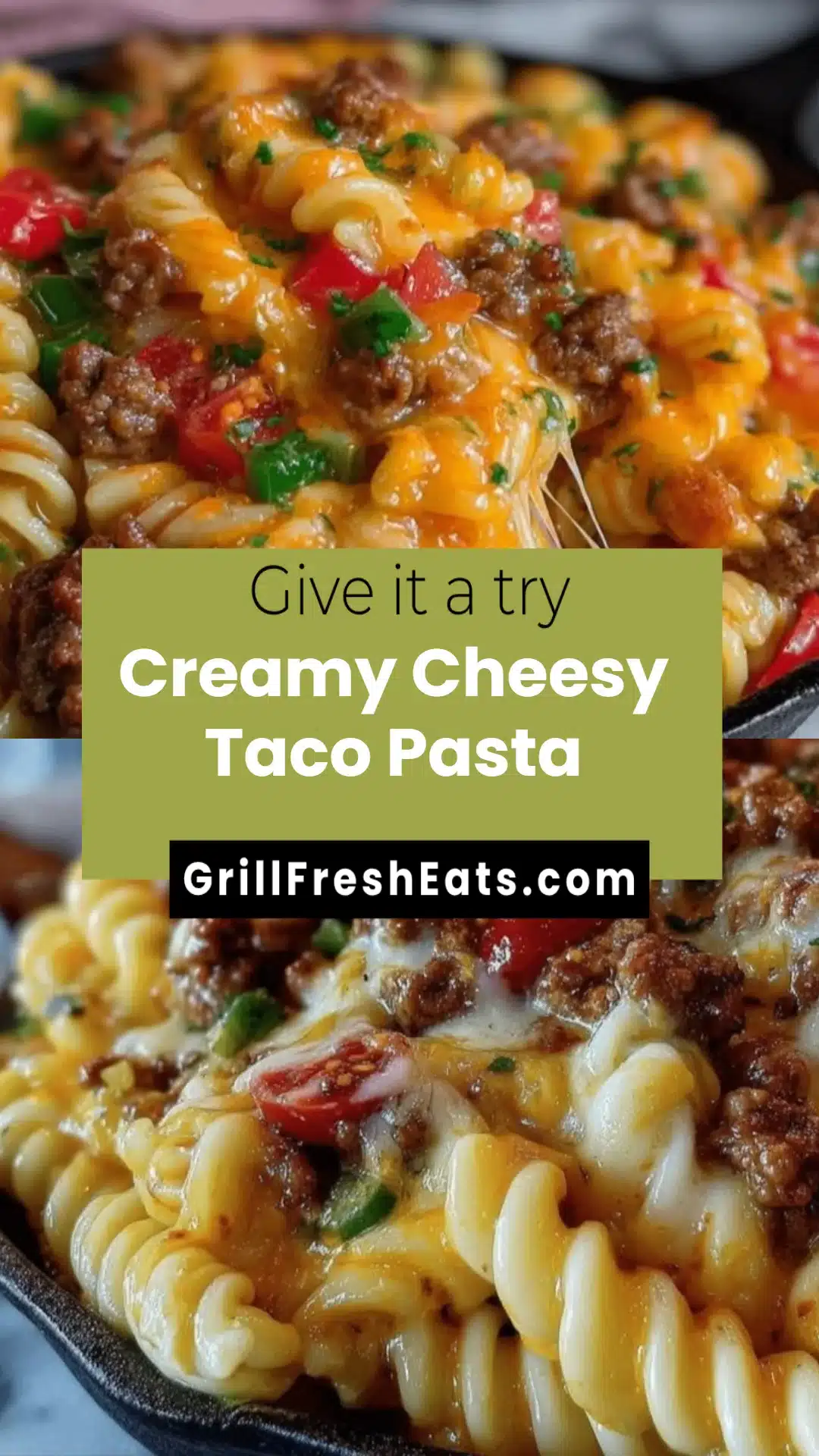 Creamy Cheesy Taco Pasta