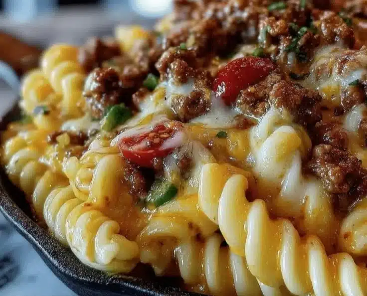Creamy Cheesy Taco Pasta
