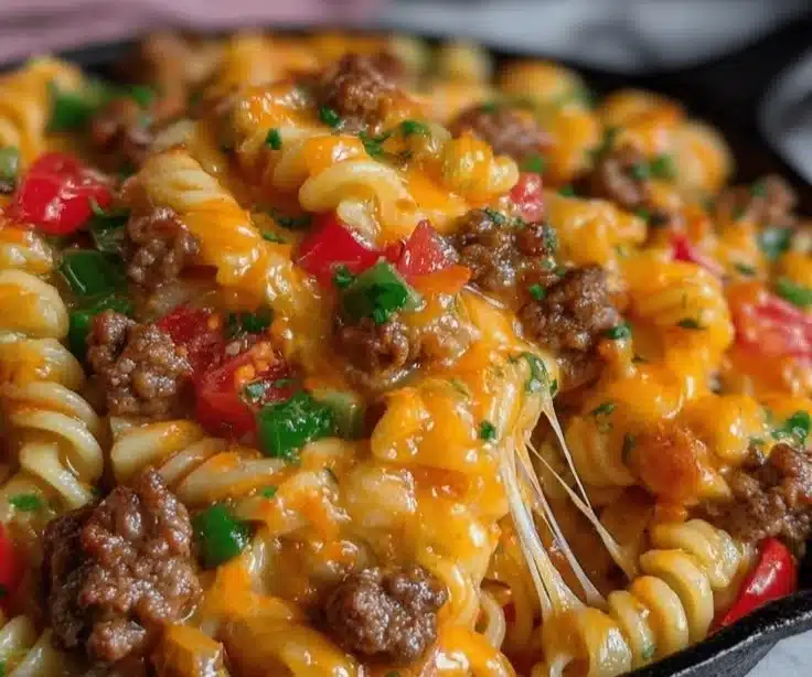 Creamy Cheesy Taco Pasta