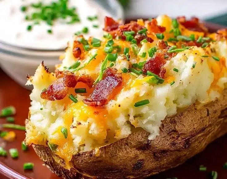 Creamy Grilled Twice Baked Potato