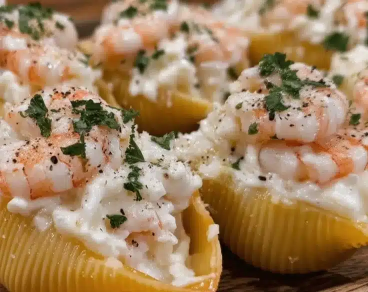 Creamy Seafood Stuffed Shells