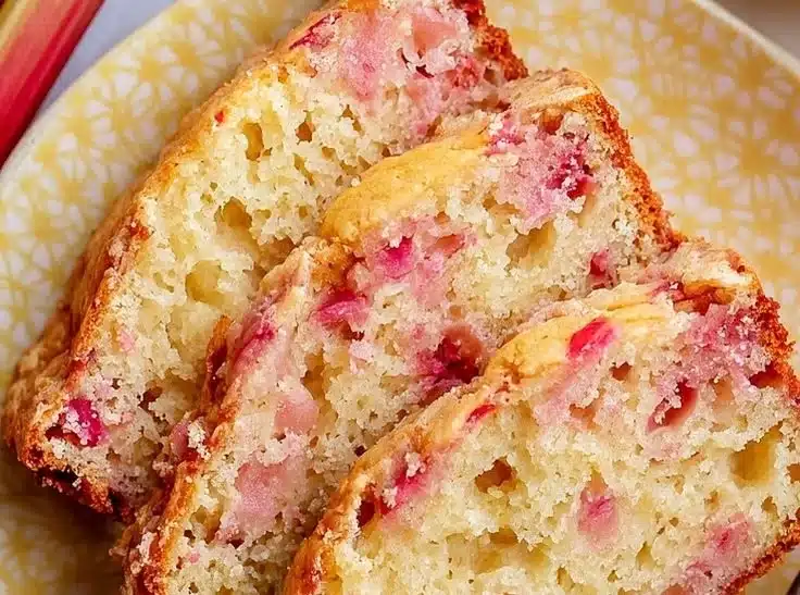 Delicious Lemon Rhubarb Bread - thegirlskitchen