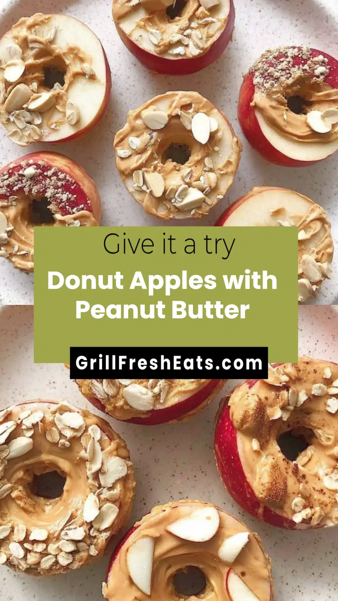 Donut Apples with Peanut Butter