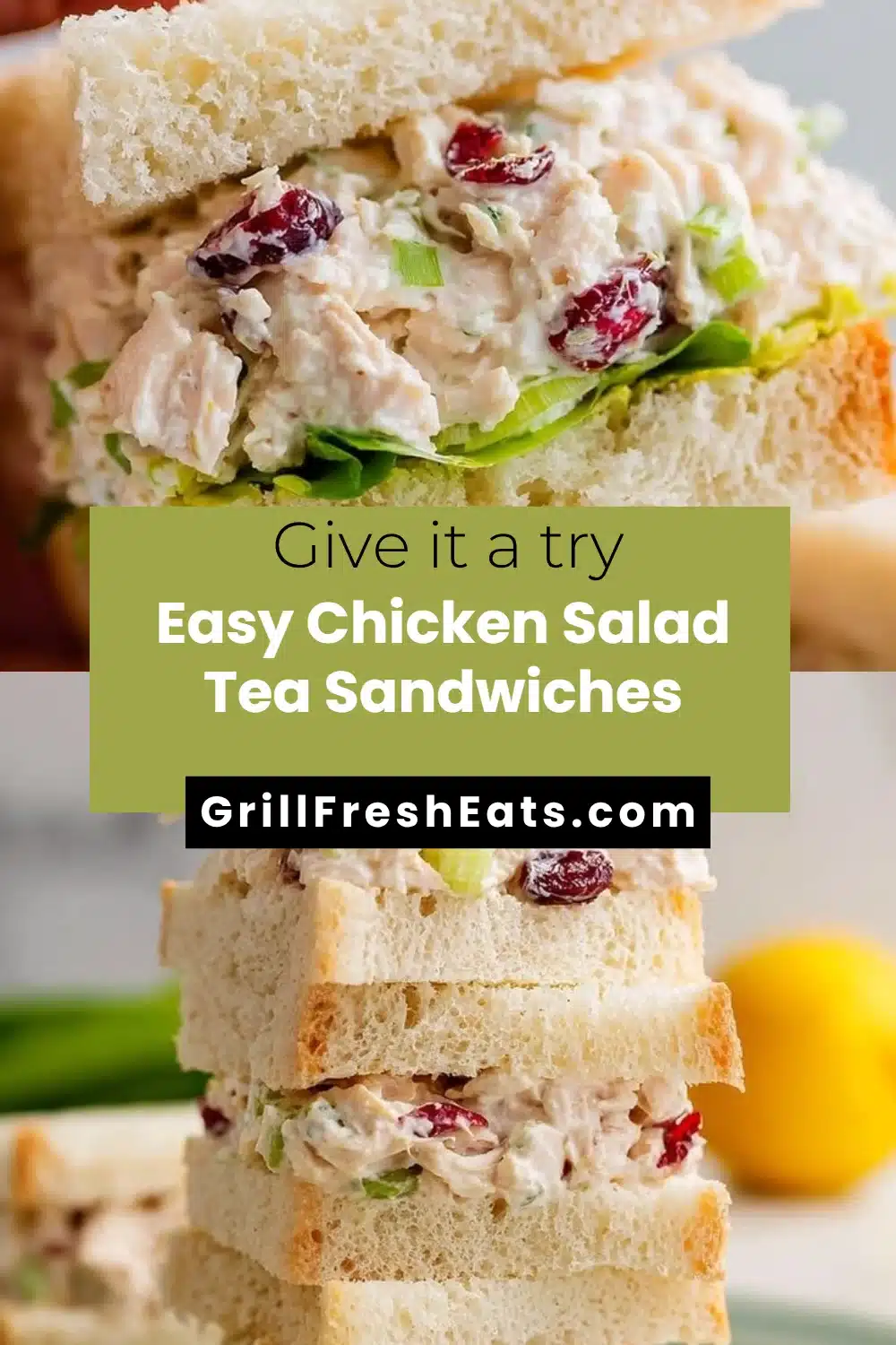 Easy Chicken Salad Tea Sandwiches