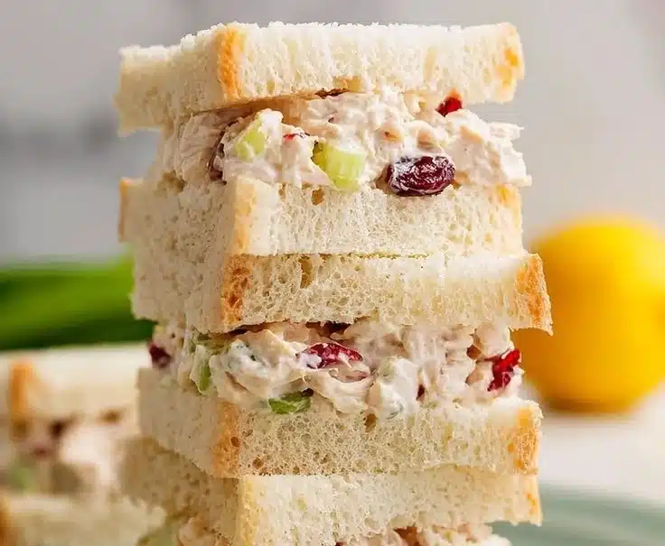 Easy Chicken Salad Tea Sandwiches