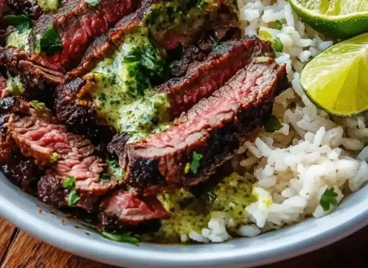Easy Cilantro Lime Steak And Rice Bowls