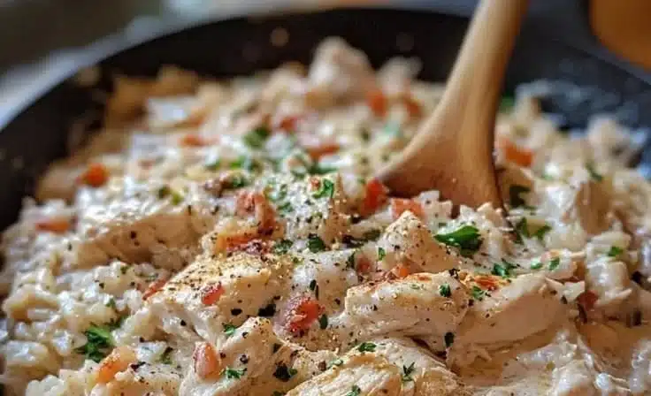 Easy Creamy Chicken Rice Skillet That Feels Like Home Cooking