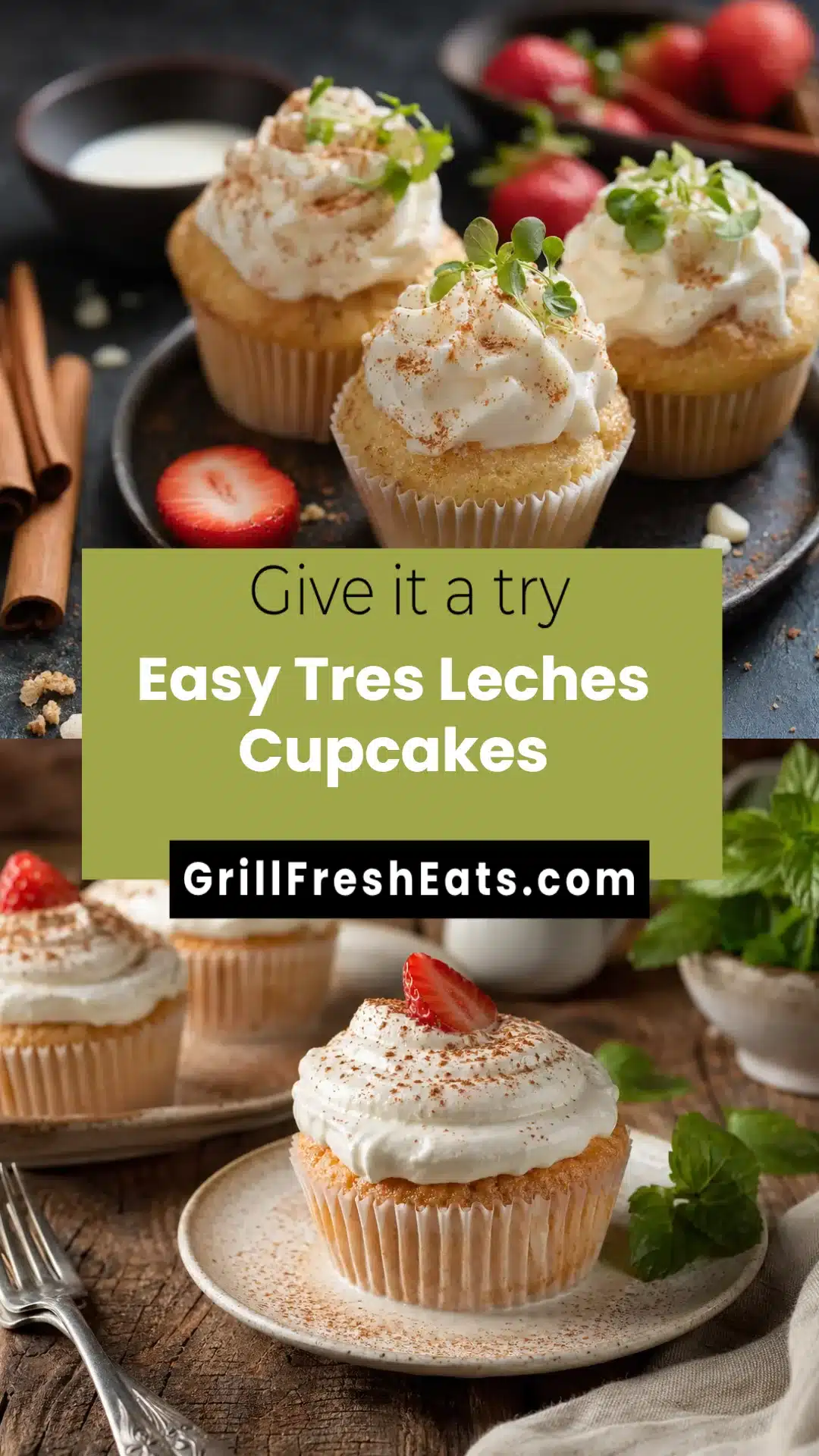 Easy Tres Leches Cupcakes
