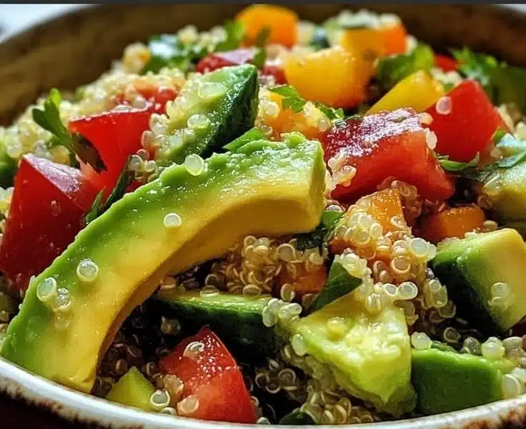 Fresh Avocado Veggie Quinoa Salad
