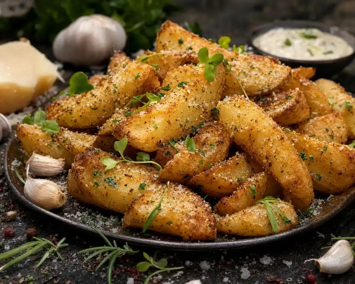 Garlic Parmesan Potato Wedges