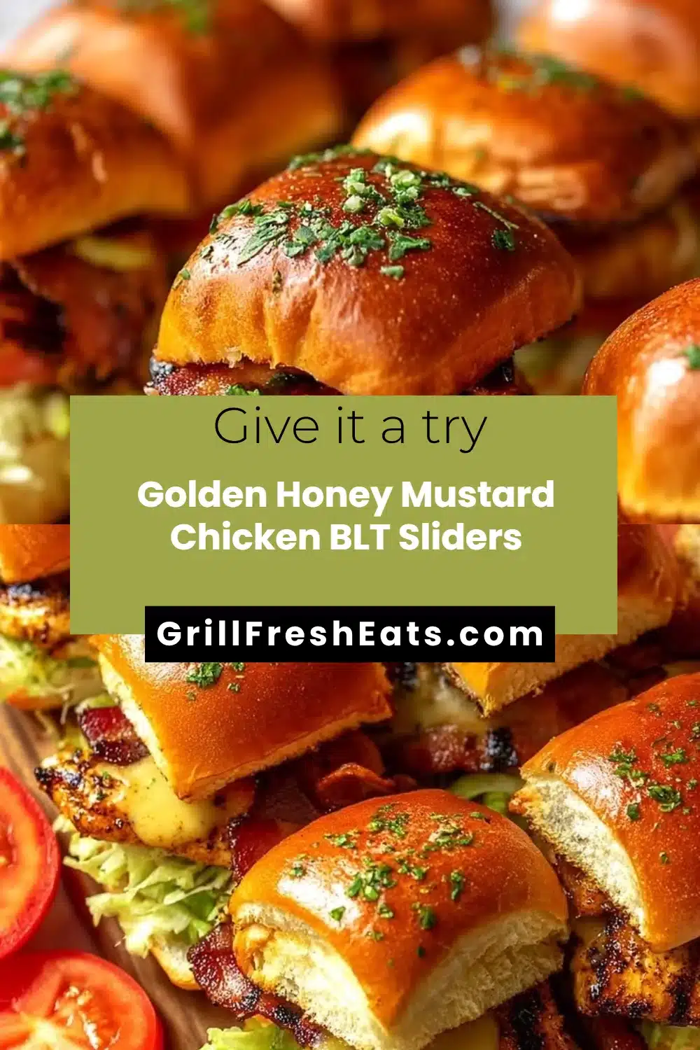 Golden Honey Mustard Chicken BLT Sliders