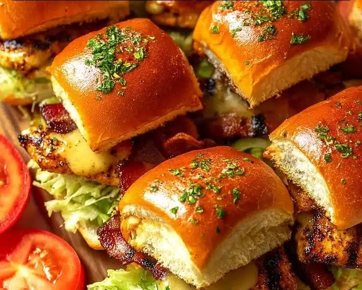 Golden Honey Mustard Chicken BLT Sliders