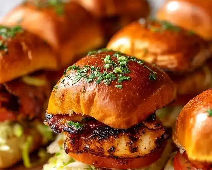 Golden Honey Mustard Chicken BLT Sliders
