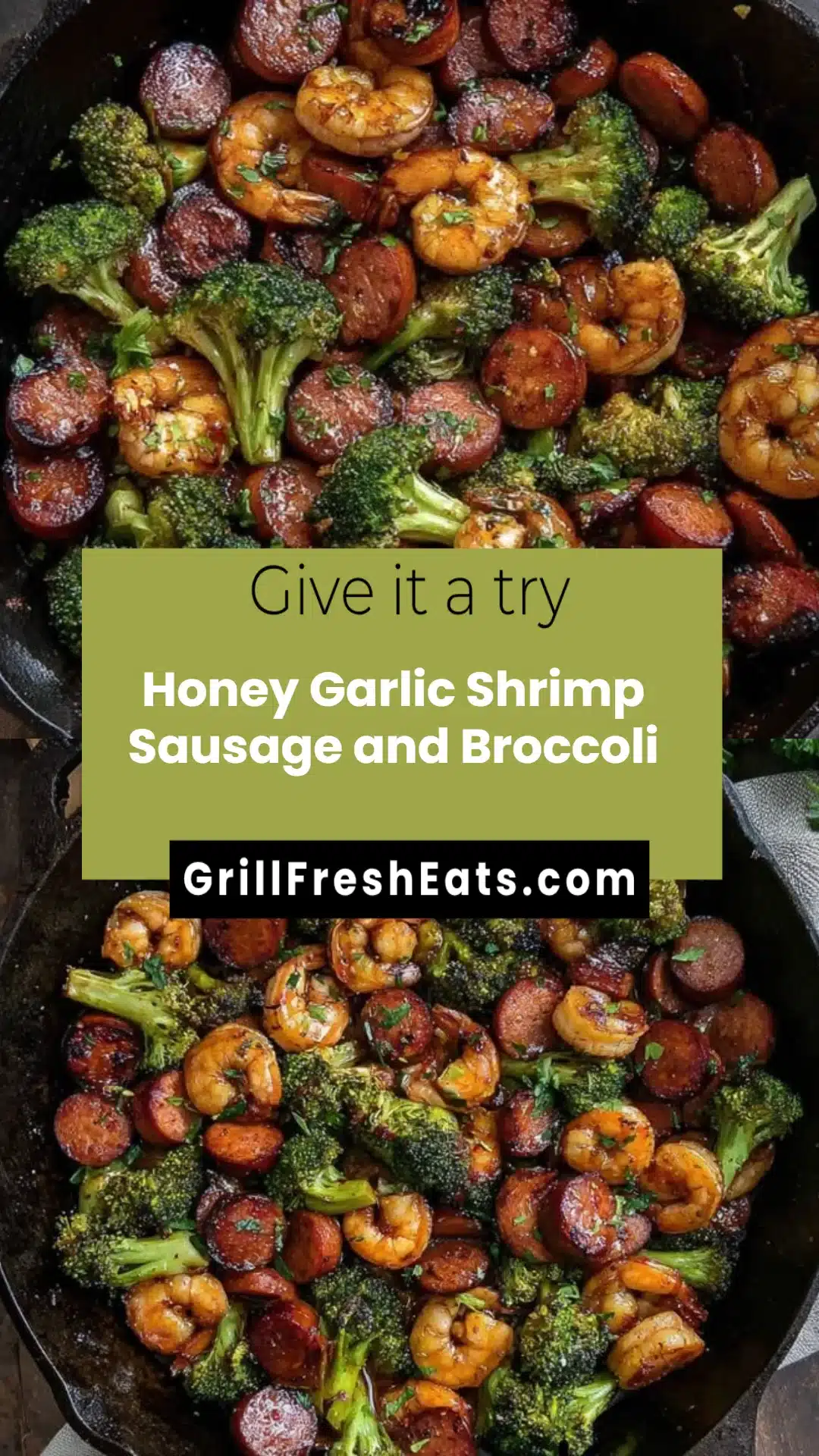 Honey Garlic Shrimp Sausage and Broccoli