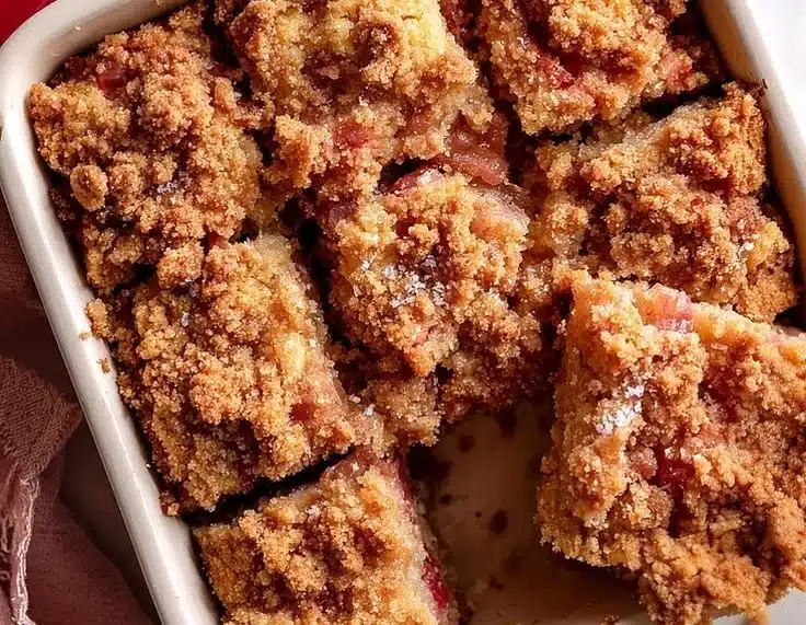 Irresistible Sourdough Rhubarb Cake - thegirlskitchen