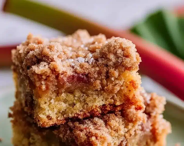 Irresistible Sourdough Rhubarb Cake - thegirlskitchen