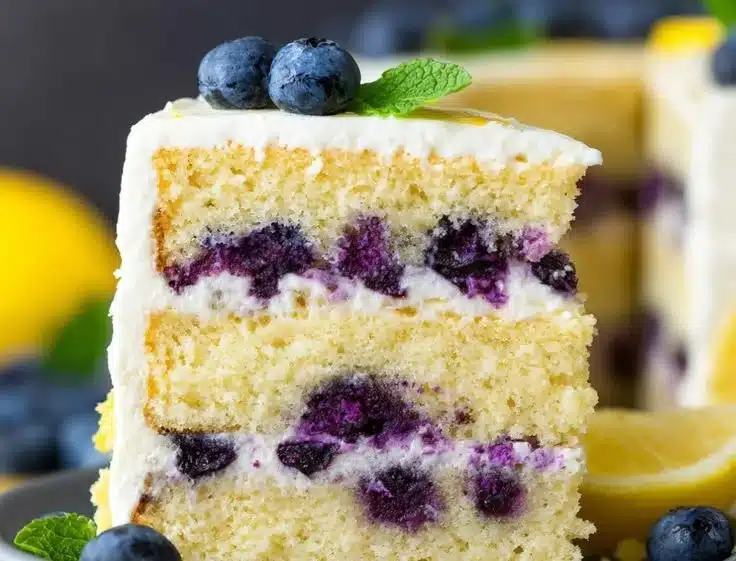 Lemon Blueberry Layer Cake