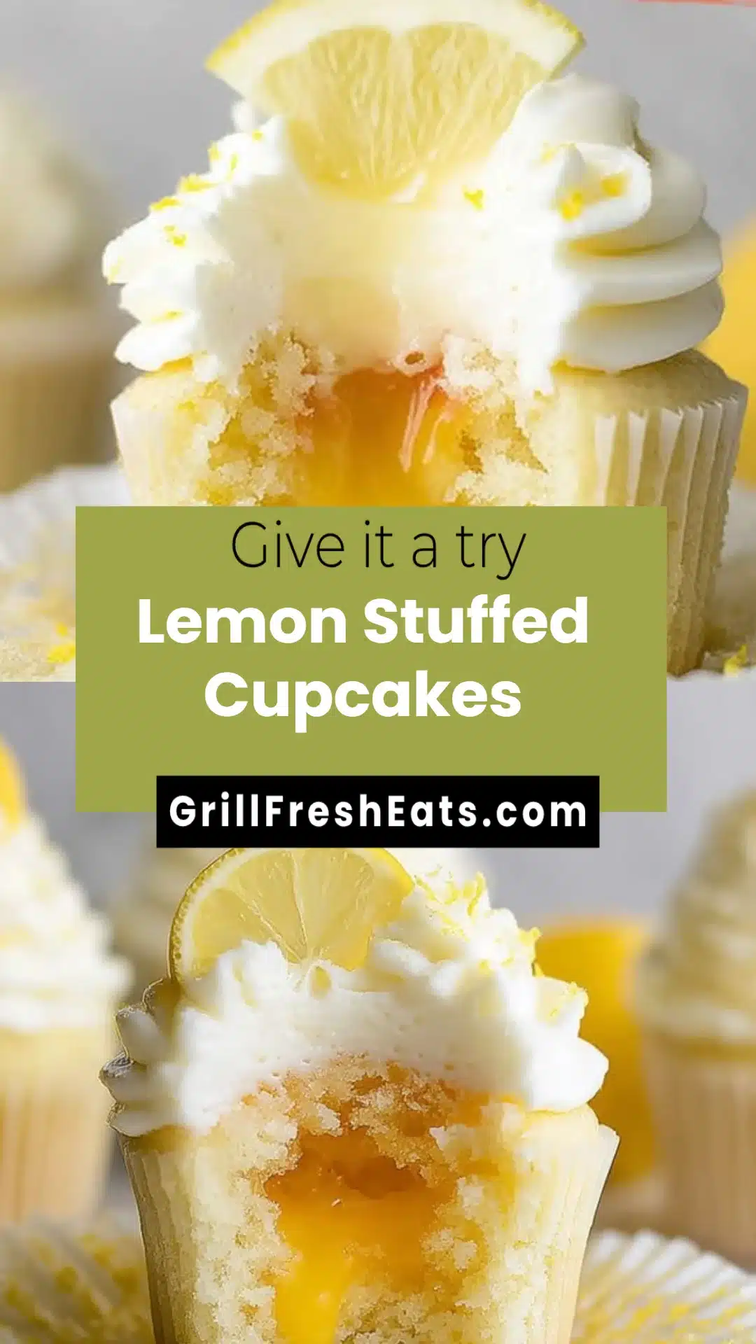 Lemon Stuffed Cupcakes